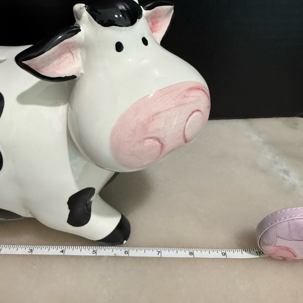 Dolomite Animal Saving Bank, Holstein Dairy Cattle Piggy Bank - Picture 6 of 7